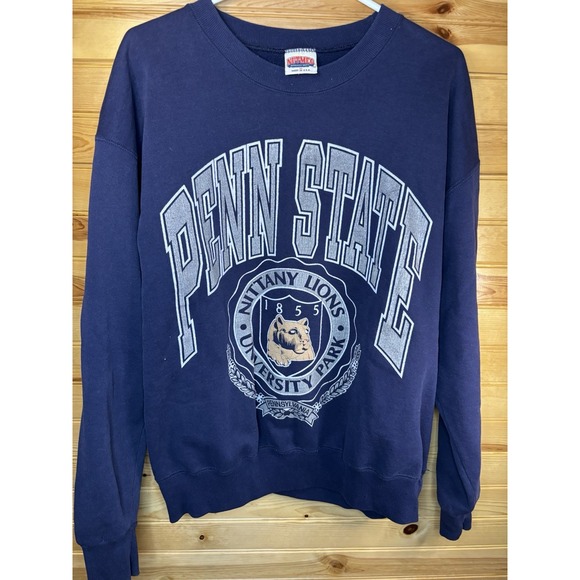 Vintage Nutmeg Penn State Nittany Lions College Crewneck Navy Blue Men's XL USA - Picture 2 of 7